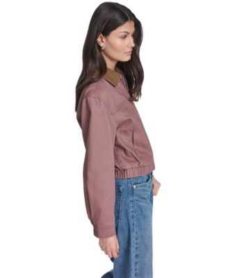 Women's Zip-Front Laydown Collar Coat