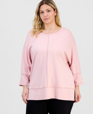 Plus Size 3/4-Sleeve Tunic