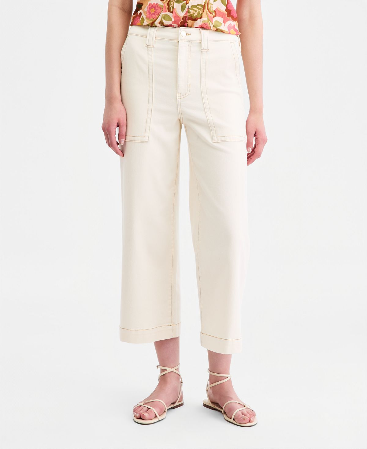 Liverpool Los Angeles Women's Stride High-Rise Cropped Wide-Leg Jeans view 3 — MAYCSS fashion products