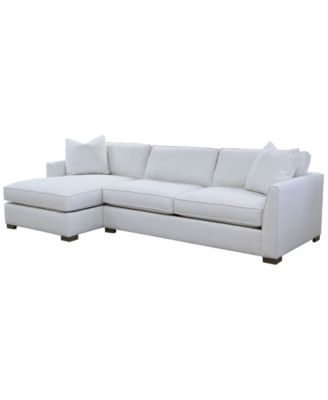 Corine 2-Pc. Chaise Sectional Sofa with Toss Pillows