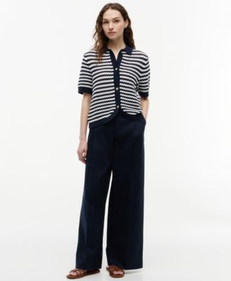 Women's Crochet Short-Sleeve Cardigan