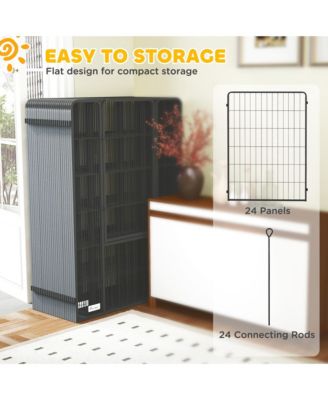 44.5" H Dog Playpen, 24 Panels Puppy Playpen