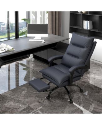 Microfiber Office Chair with Massage Heat and Footrest