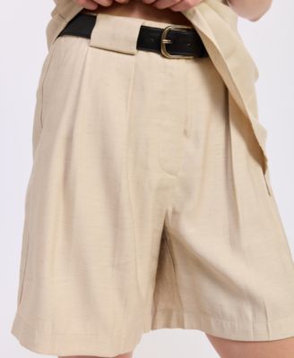 Women's Selma Mid-Rise Pleated Shorts