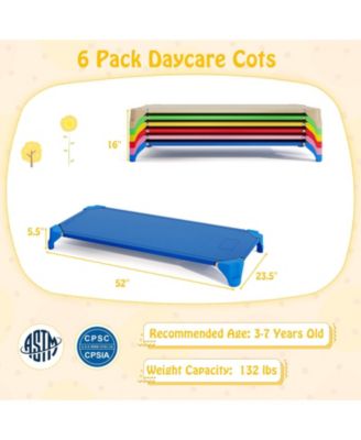 Portable Stackable Daycare Cots Sleeping Beds Set for Kids