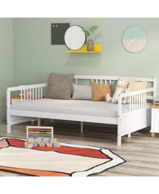 Wooden Daybed Frame with Guardrails