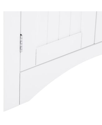 Wooden Storage Cabinet, Bathroom Floor Corner Cabinet with Adjustable Shelves, Storage Organizer for Small Space