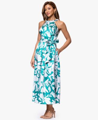 Women's Printed Halter Neck Dress