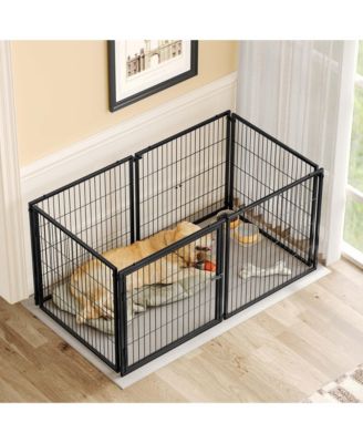 63.7" Large Dog Cage with Top, Indoor Pet Kennel for Medium Dogs and Puppies