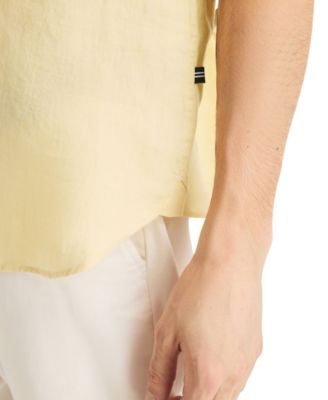 Men's Classic-Fit Solid Linen Shirt 