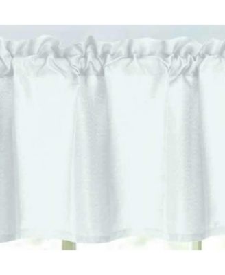 100% Polyester Gibson Solid 3 Piece Kitchen Curtains Valance and Tiers Set 54" x 18"