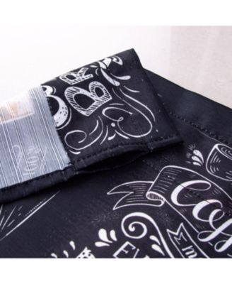 Polyester Cucina Coffee 3 Piece Kitchen Curtains Valance and Tiers Set 52" x 18" Muticolor