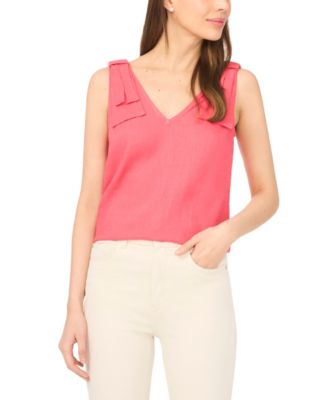 Women's V-Neck Bow-Strap Tank Top