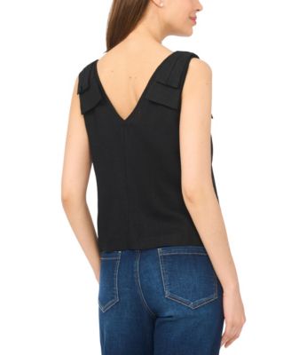 Women's V-Neck Bow-Strap Tank Top