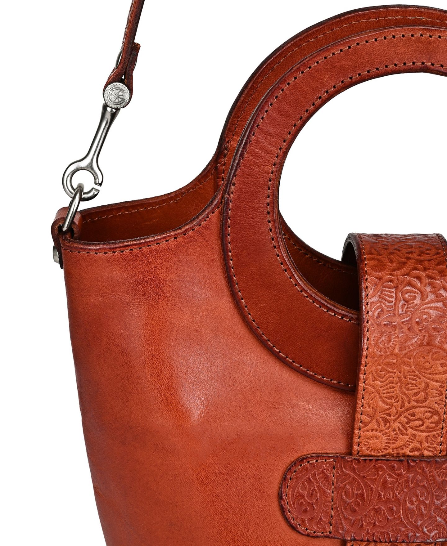 Женская сумка OLD TREND Lily Small Bucket Crossbody Handbag, цвет: Каштановый коричневый — фото 11