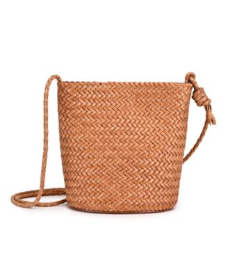 Reed Mini Woven Bucket Crossbody Bag