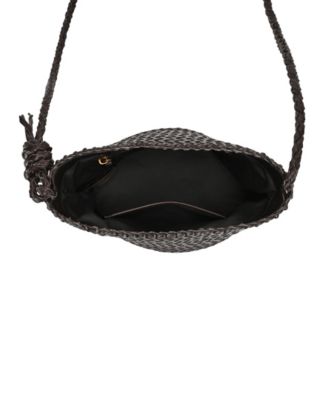 Reed Mini Woven Bucket Crossbody Bag