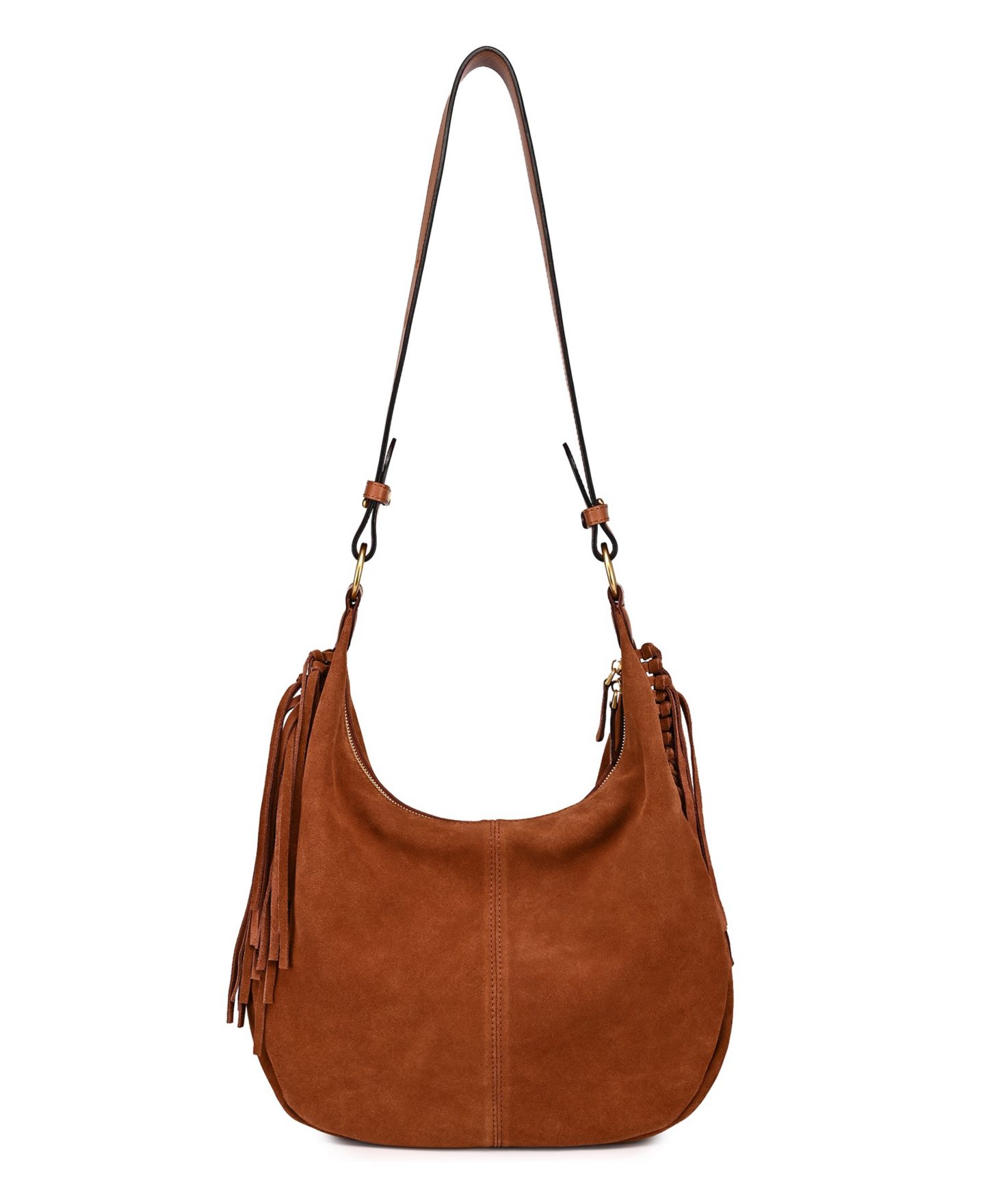 Женская сумка OLD TREND Hydrangea Large Leather Shoulder Handbag, цвет: Каштановый коричневый — фото 6