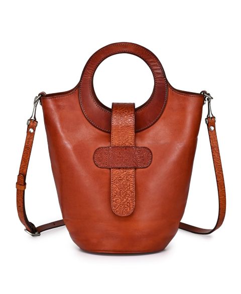 Женская сумка OLD TREND Lily Small Bucket Crossbody, цвет: Каштановый коричневый