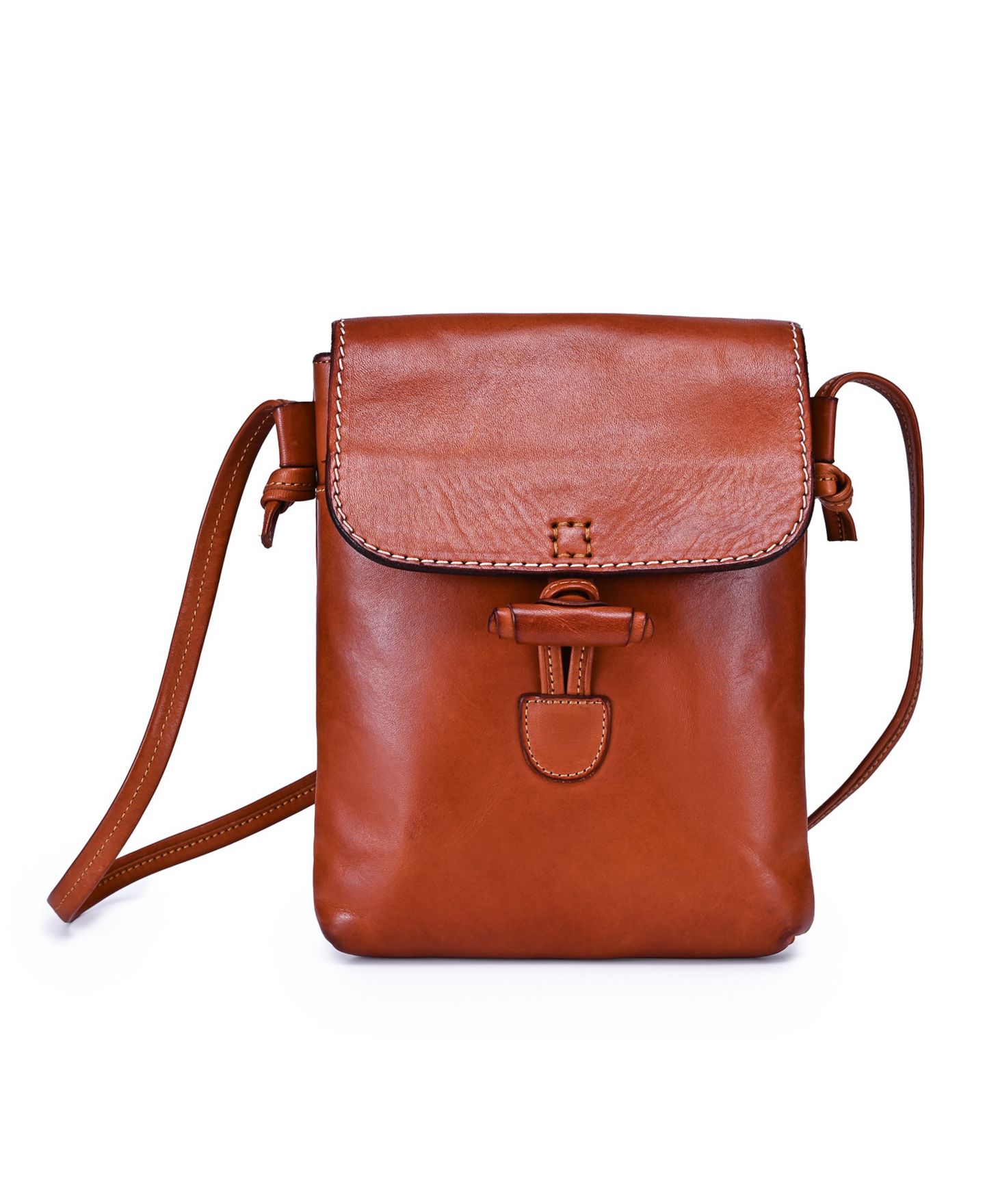 Женская сумка OLD TREND Ixia Mini Crossbody, цвет: Карамельный коричневый — фото 13