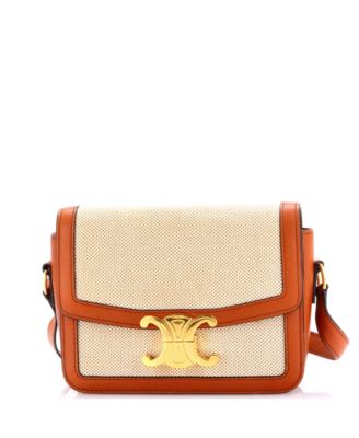 Teen Triomphe Shoulder Bag Canvas with Leather