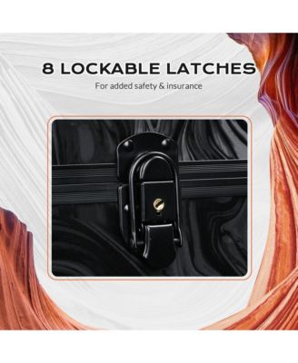 4in1 Rolling Makeup Case with 2 Makeup Brush Bag, Cosmetic Train Case on Wheels for Makeup Artist Travel Hairstylist