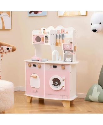Wooden Kids Kitchen Playset with Coffee Maker for kids