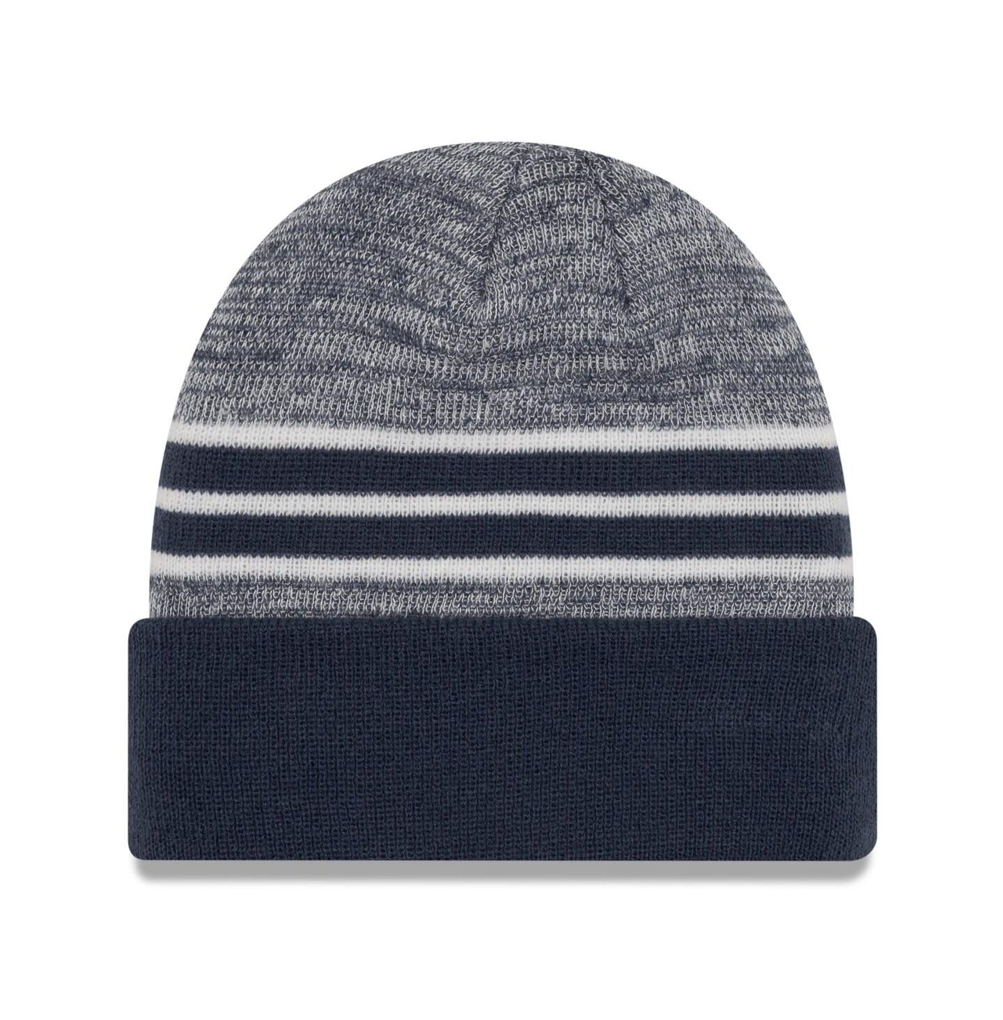 Мужская шапка New Era Navy/Heather Navy US Hockey Cuffed Knit Hat — фото 2