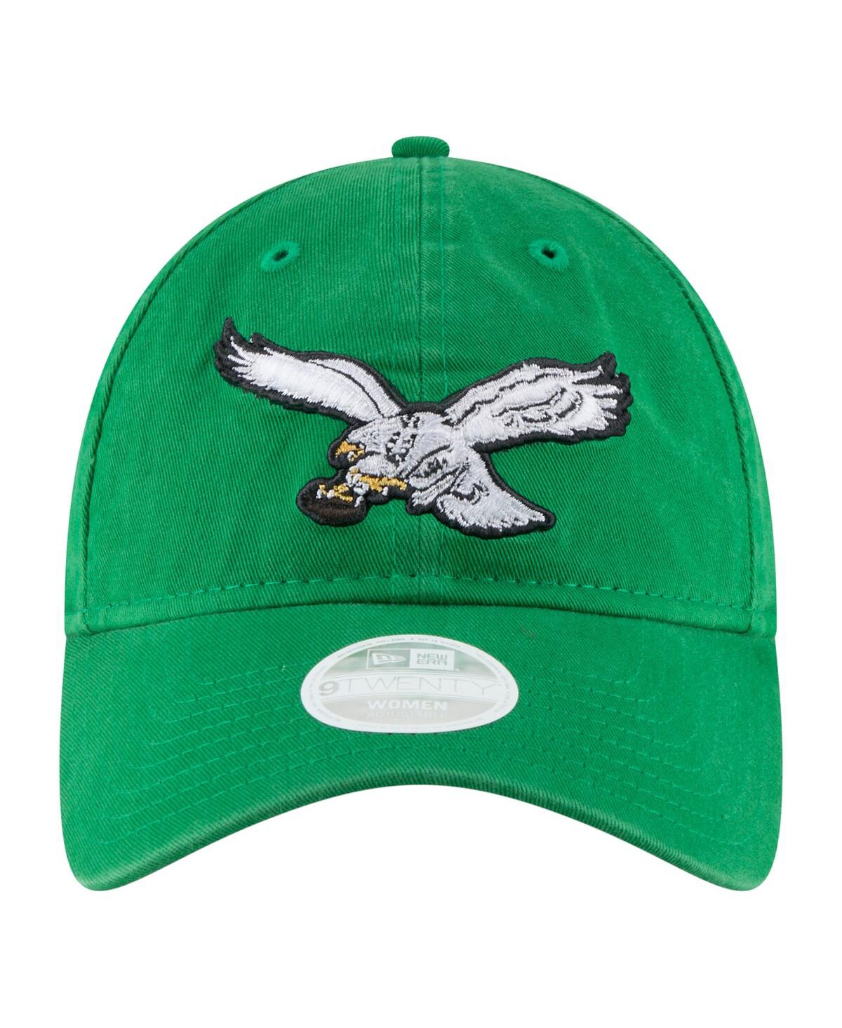 New Era Women's Kelly Green Philadelphia Eagles Throwback 9TWENTY Adjustable Hat