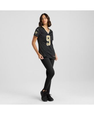 Women's Drew Brees Black New Orleans Saints Team Game Jersey