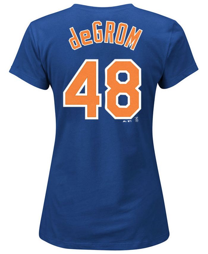 ثور هائج Majestic Women's Jacob deGrom New York Mets Player T-Shirt ... ثور هائج