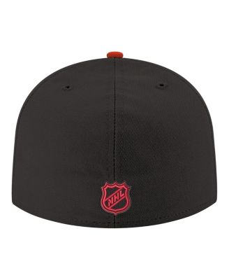 Men's Black Chicago Blackhawks Core Logo Two-Tone 59FIFTY Fitted Hat