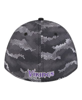 Men's Black Minnesota Vikings Camo A-Frame 39THIRTY Flex Hat