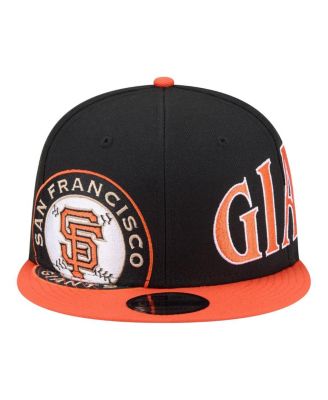 Men's Black/Orange San Francisco Giants Stretched Two-Tone 9FIFTY Adjustable Hat