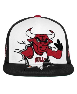 Big Boys and Girls Black Chicago Bulls Mascot Snapback Hat