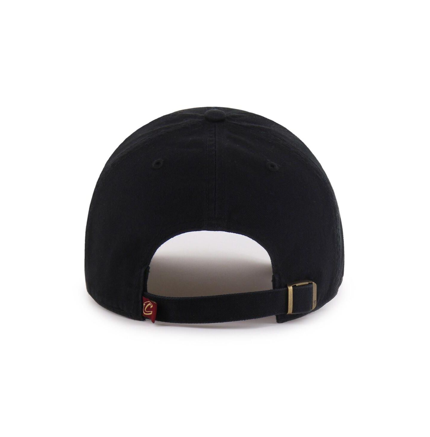 Мужская кепка '47 Brand Cleveland Cavaliers Black on Black Clean Up Adjustable Hat — фото 2