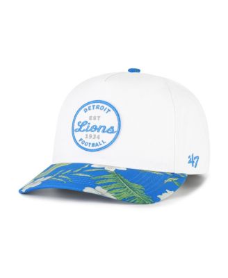 Men's White/Blue Detroit Lions Beach Side Hitch Adjustable Hat