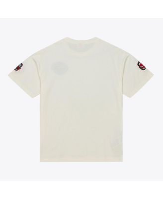 Men's Cream Memphis Grizzlies Hardwood Classics Chainstitch Premium T-Shirt