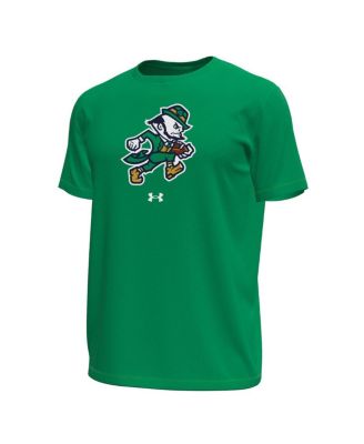 Men's Kelly Green Notre Dame Fighting Irish Sporting Leprechaun Tech Stretch T-Shirt