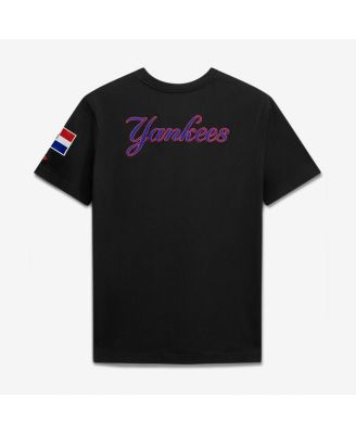 Men's Black New York Yankees Dominican Republic Country Flag T-Shirt