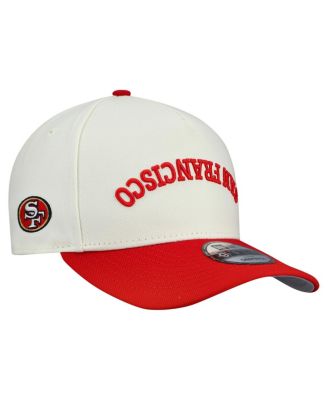 Men's Cream San Francisco 49ers Upside Down 9FIFTY A-Frame Snapback Hat