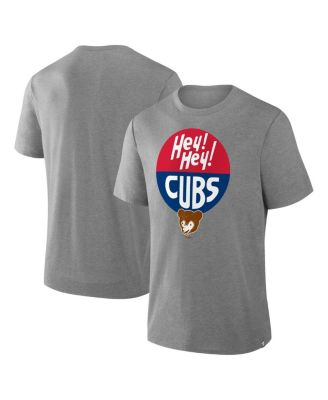 Men's Heather Gray Chicago Cubs Tribute IYKYK Tri-Blend T-Shirt