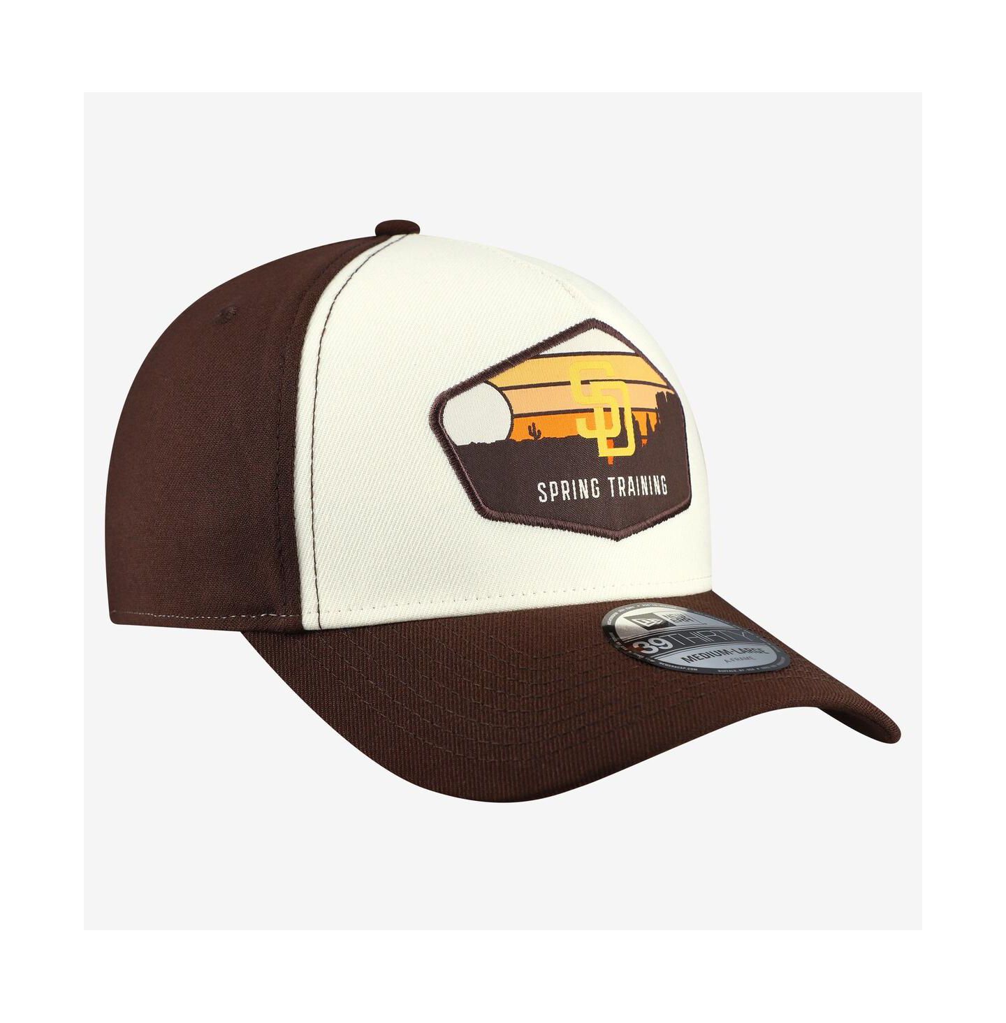 Мужские головные уборы New Era Stone San Diego Padres 2026 Spring Training Fan Pack Gradient 39THIRTY Flex Hat — фото 3