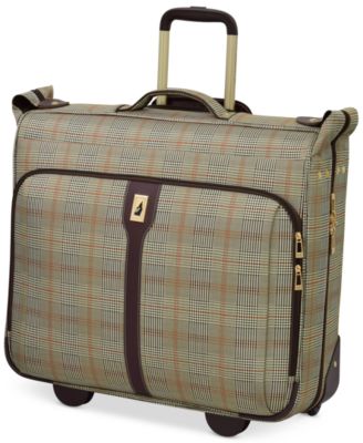 CLOSEOUT London Fog Knightsbridge 44 Rolling Garment Bag Available in Brown and Grey Glen Plaid Created for Macy s Macy s