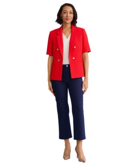Женские куртки Jones New York Petite Faux Double-Breasted Jacket