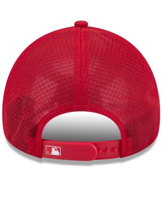 Men's Red Cleveland Guardians 2026 Batting Practice Alternate Apex 9FORTY Adjustable Hat