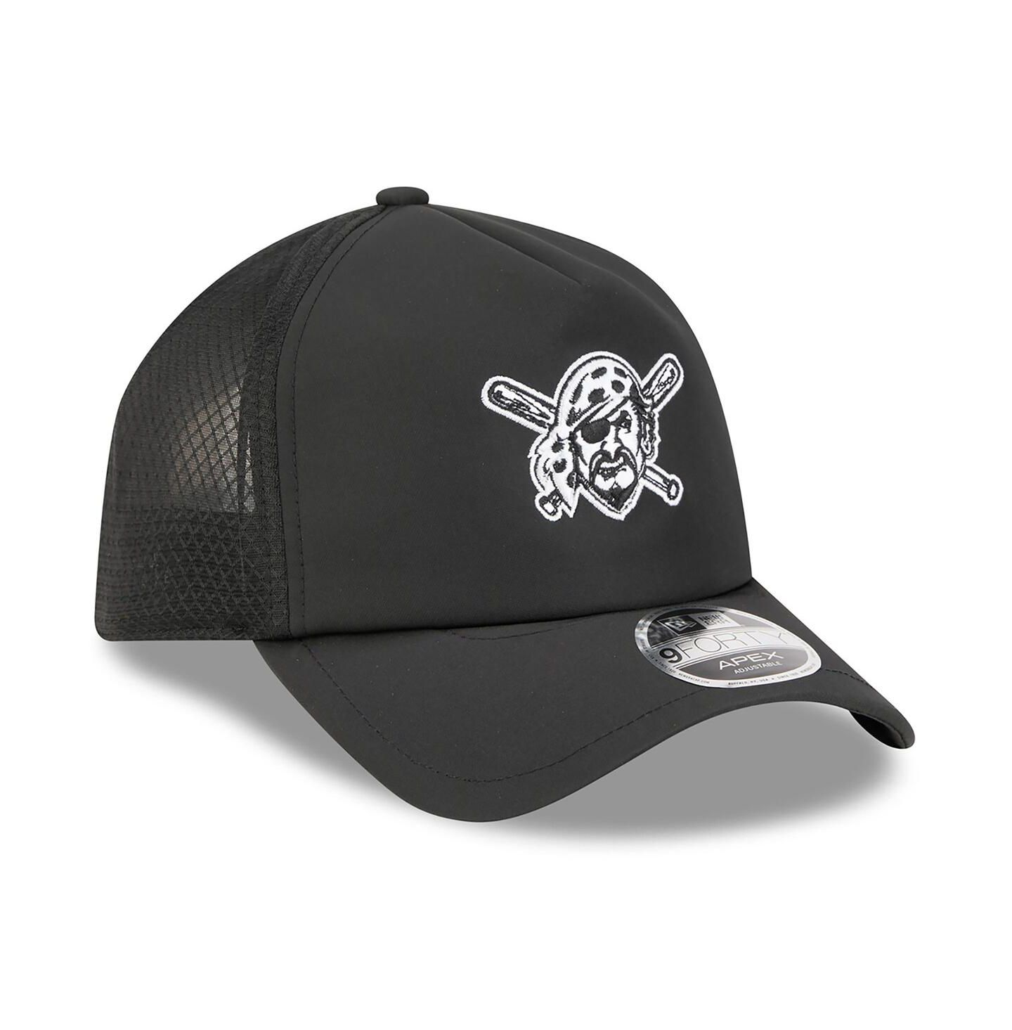 Мужская кепка New Era Black Pittsburgh Pirates 2026 Batting Practice Alternate Apex 9FORTY Adjustable Hat — фото 3