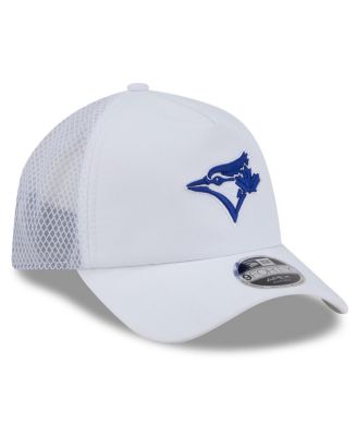 Men's White Toronto Blue Jays 2026 Batting Practice Apex 9FORTY Adjustable Trucker Hat
