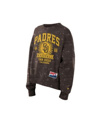 Women's Brown San Diego Padres Throwback Oversized Boxy Sweatshirt
