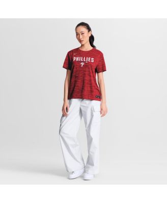 Women's Red Philadelphia Phillies Authentic Collection Velocity Dri-FIT T-Shirt